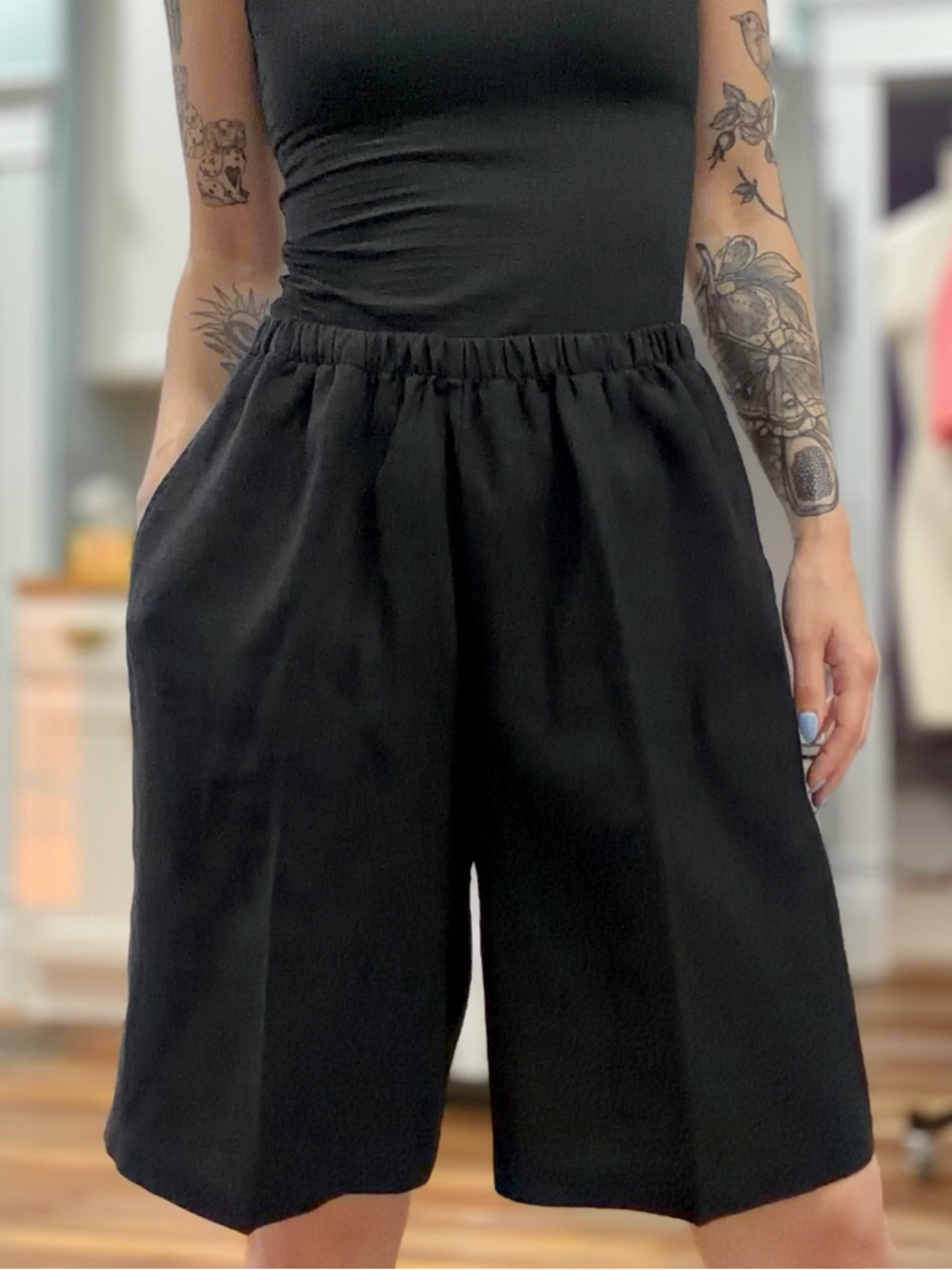 Flax Linen Bermuda Shorts
